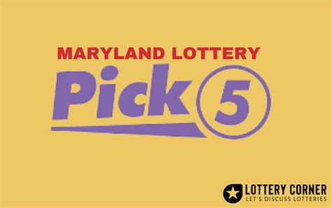maryland lottery pick 5.